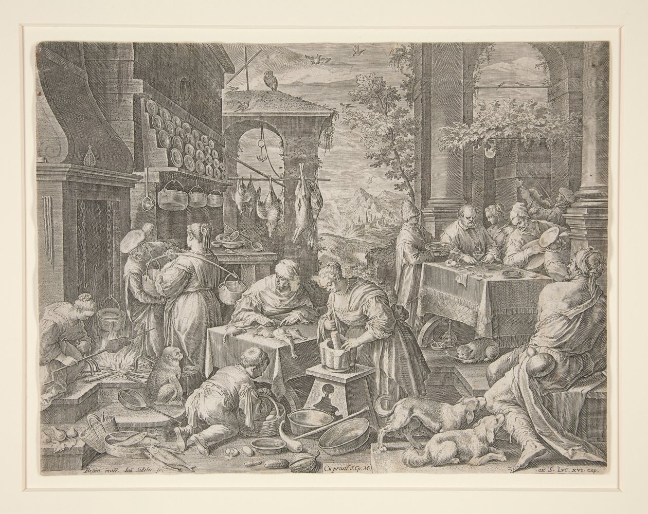 The Rich Man and Lazarus by Johann Sadeler I