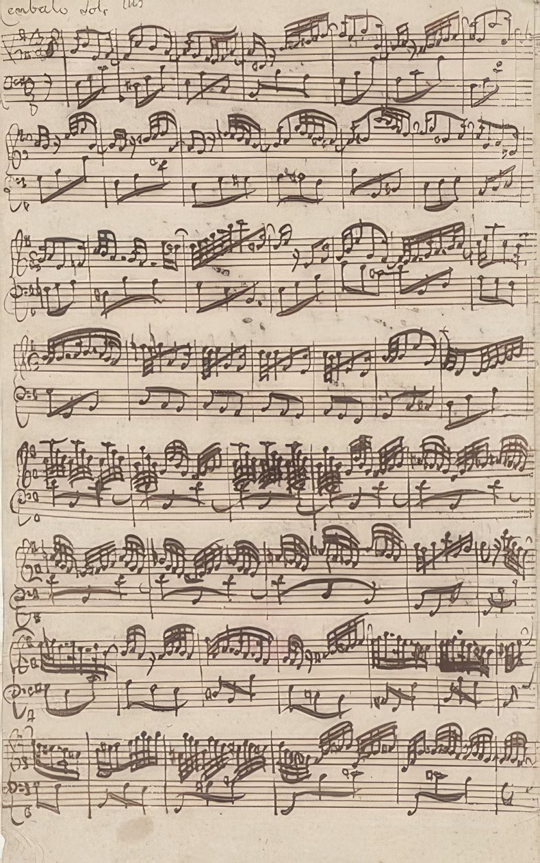 Allegro (Solo Harpsichord) from the First Version of Sonata No. 6 in G Major for Violin and Obligato Harpsichord by Johann Sebastian Bach