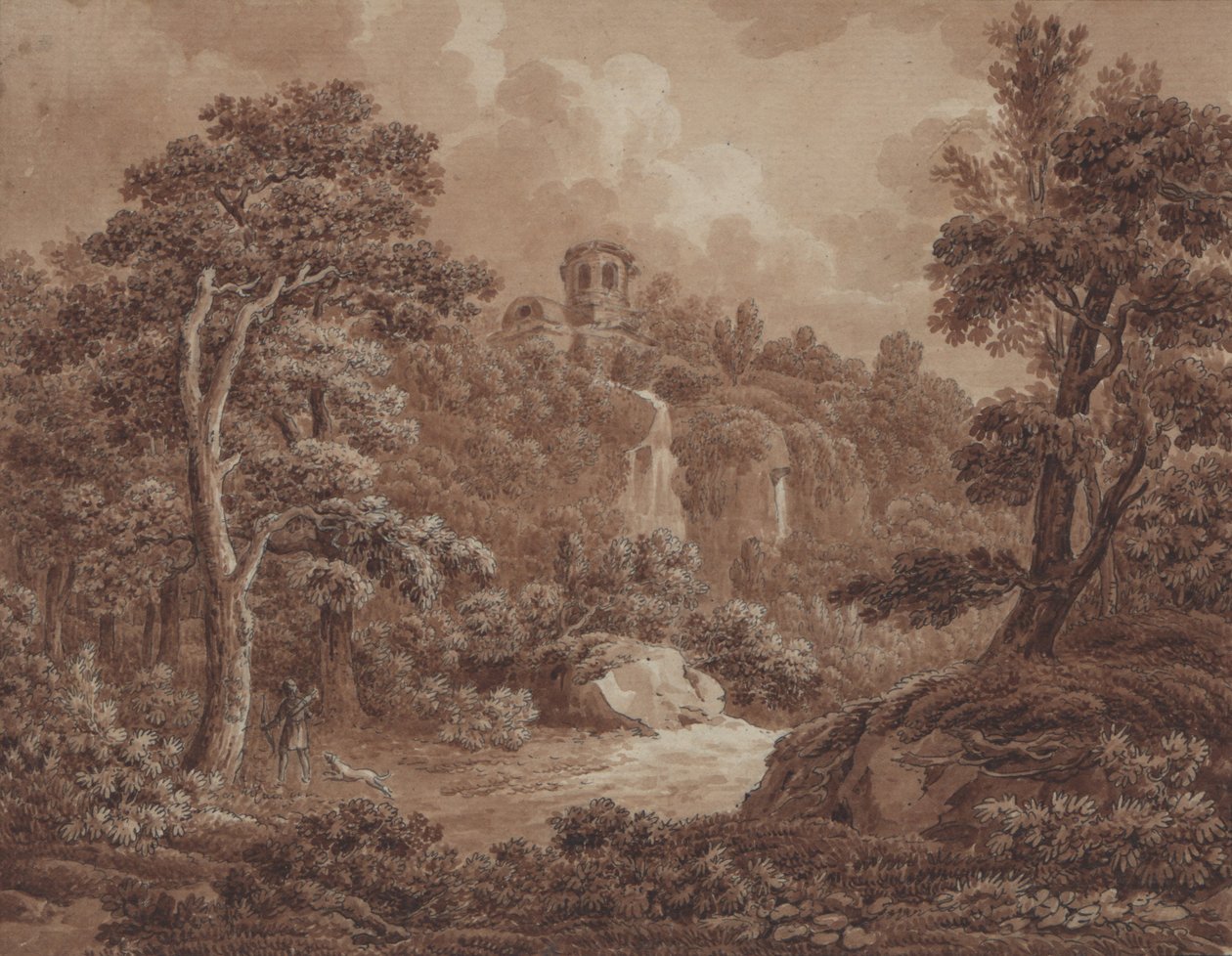 An Arcadian Landscape with a Huntsman and His Dog by Johann Sebastian Bach