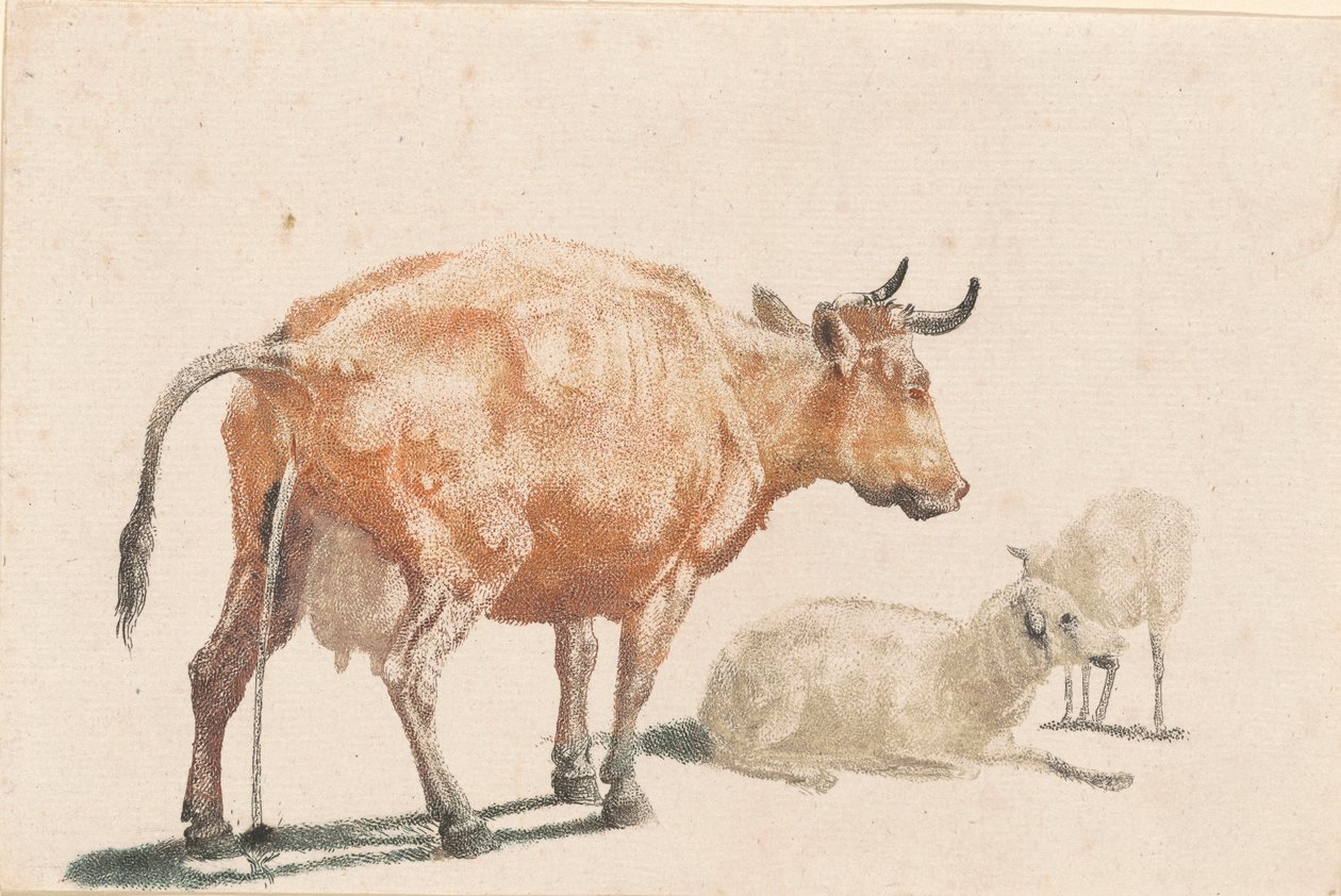 The Pissing Cow by Johann Teyler, after Paulus Potter