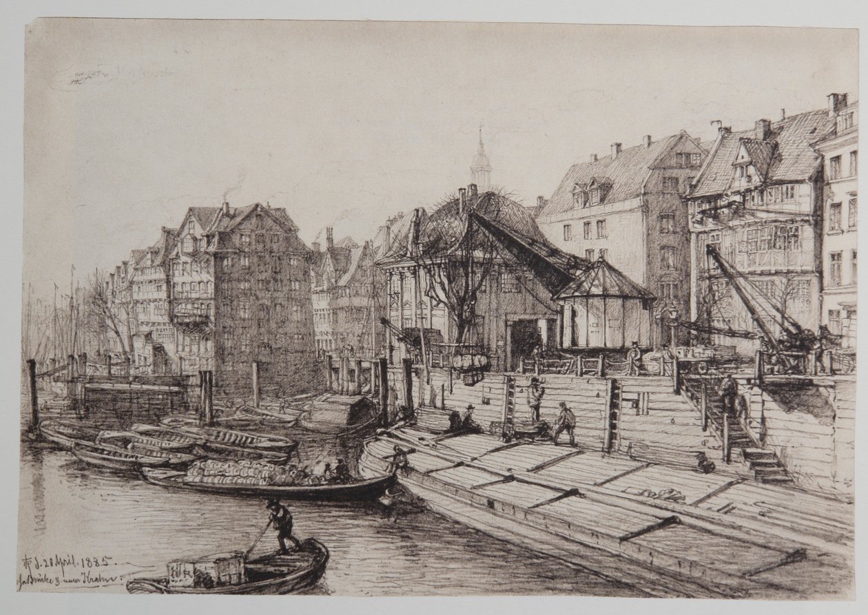 High Bridge near the New Crane by Johann Theobald Riefesell