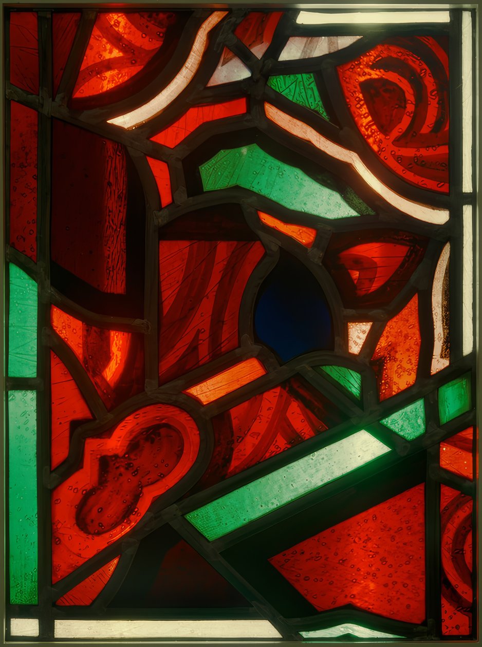 Cabinet Pane Red-Green by Johan Thorn Prikker