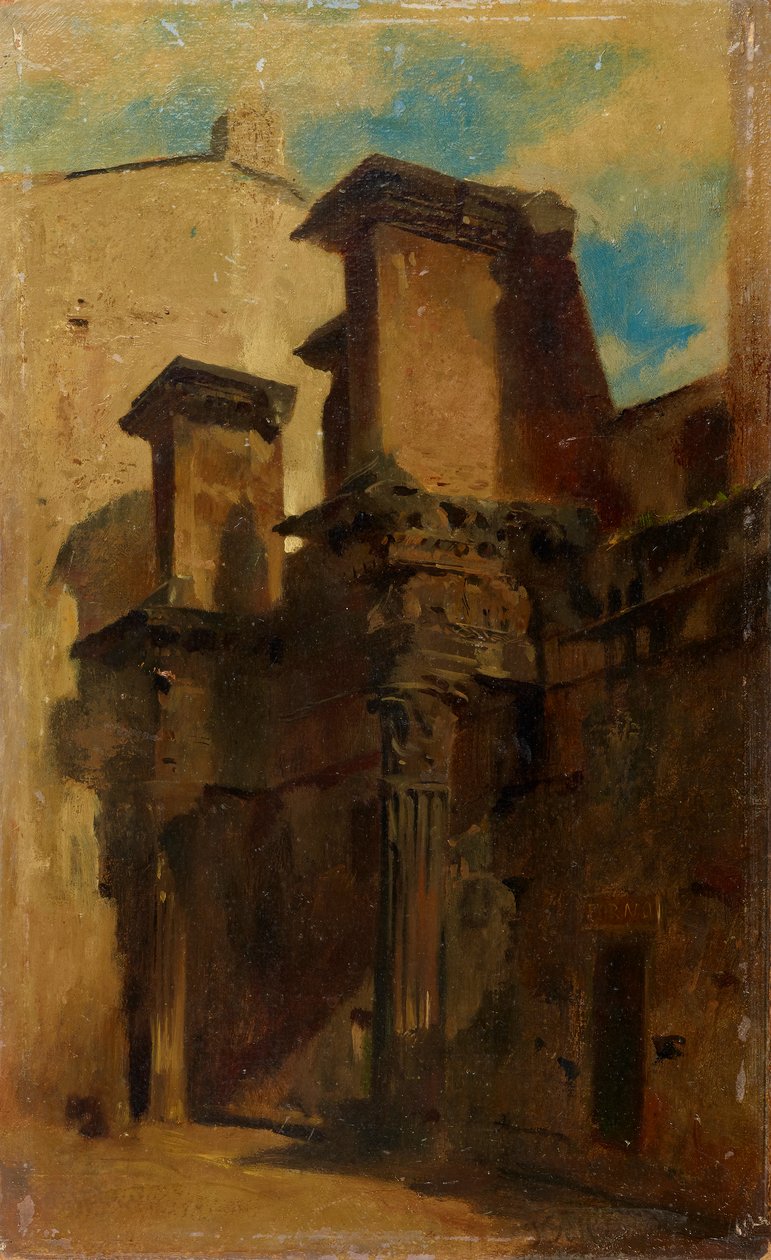 Columns of the Nerva Forum (Forum Transitorium) in Rome by Johann  Till der Jüngere