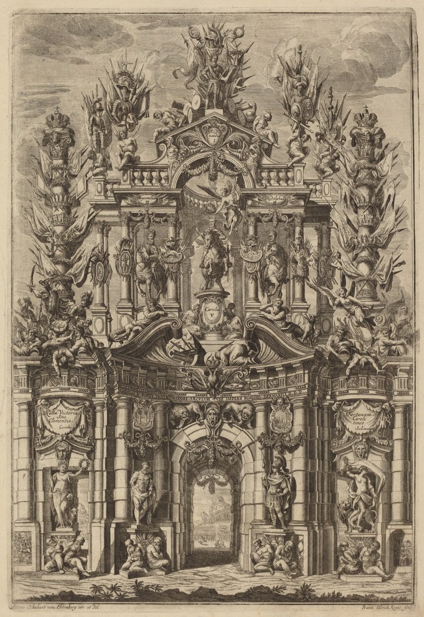 Triumphal Arch for Charles V by Johann Ulrich Kraus, after Peter Schubert von Ehrenberg