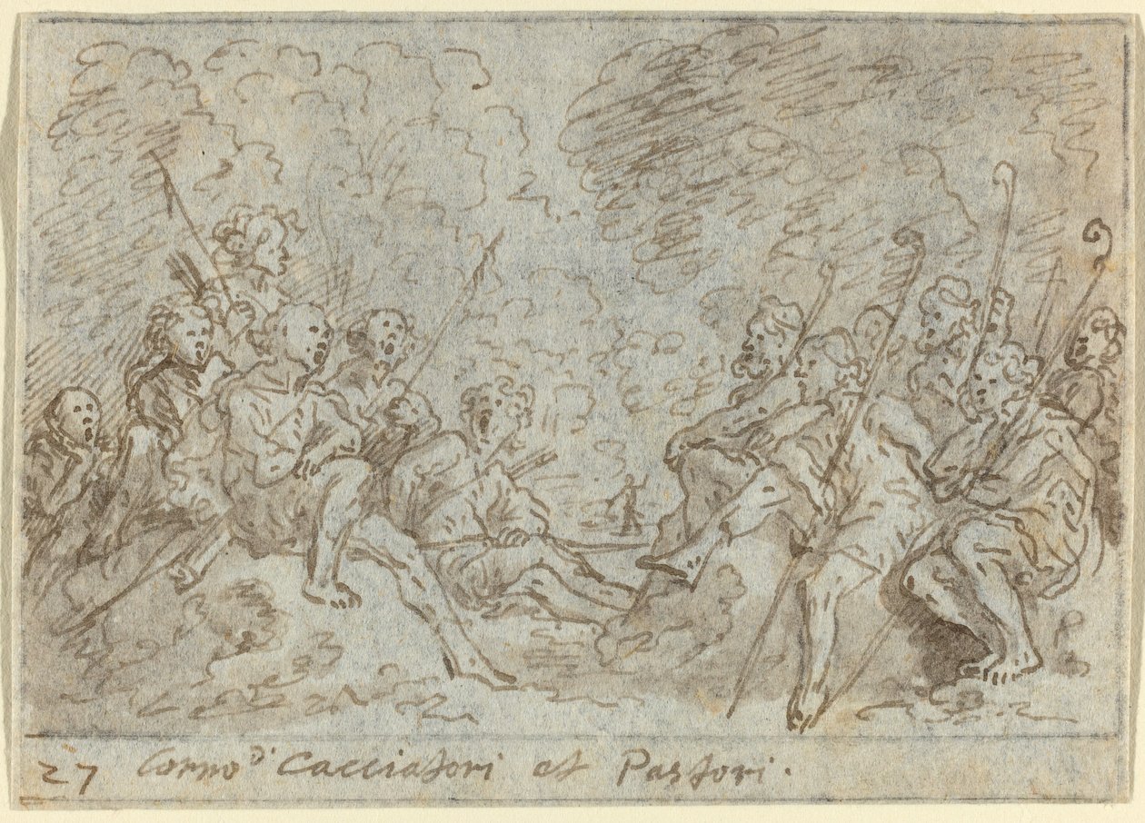 Chorus of Hunters and Shepherds by Johann Wilhelm Baur