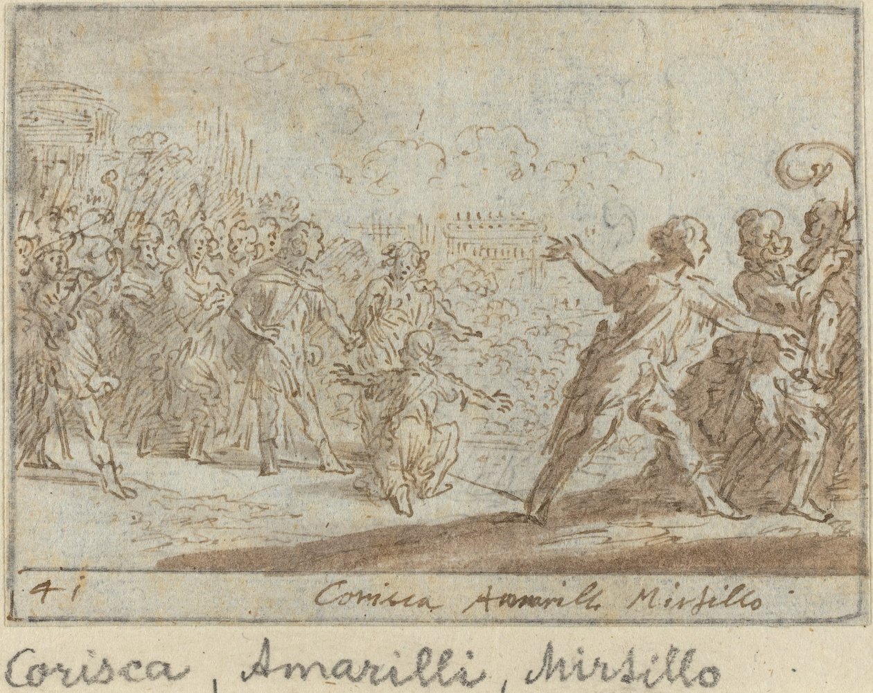 Corisca, Amarilli and Mirtillo, 1640 by Johann Wilhelm Baur
