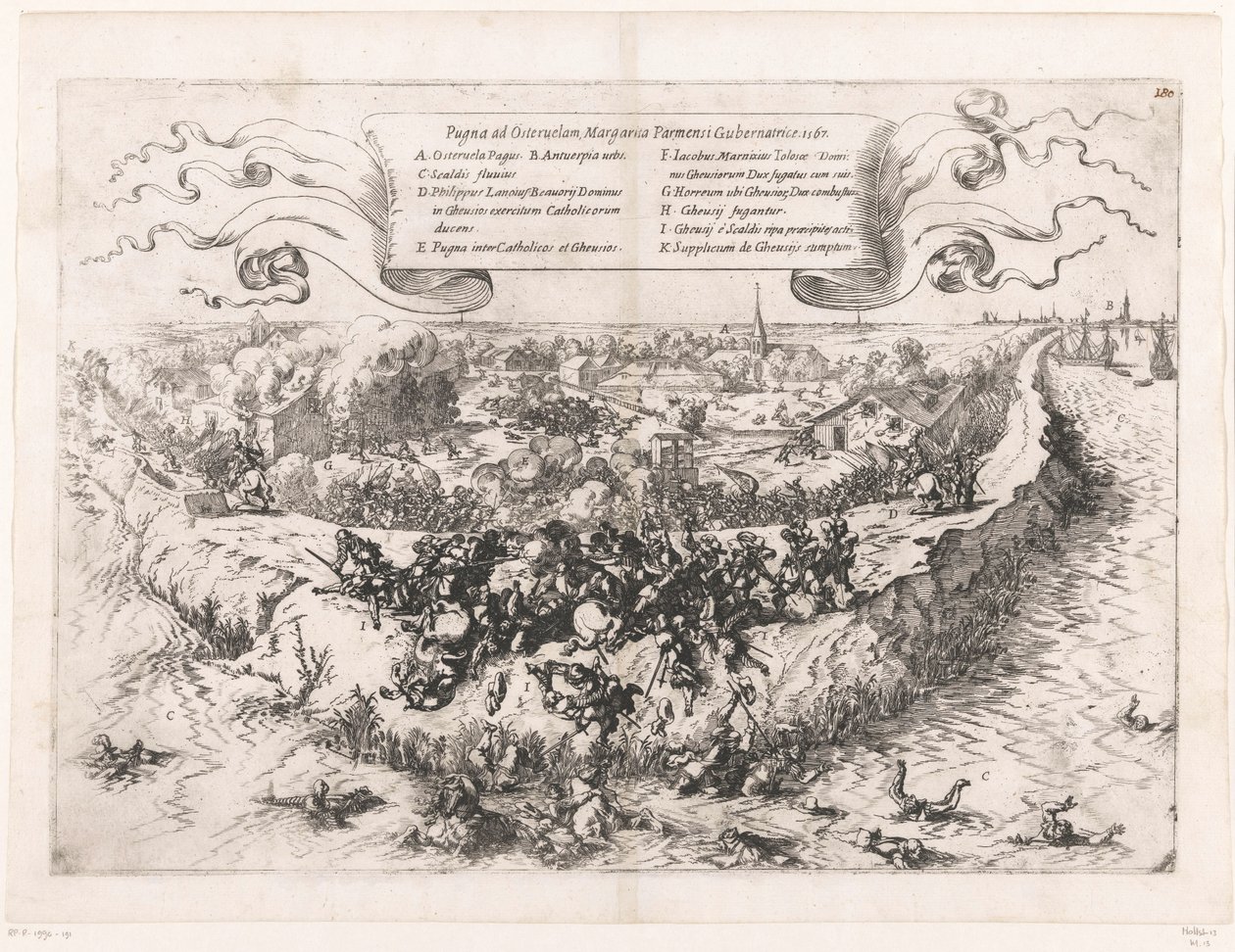 Battle of Oosterweel, 1567 by Johann Wilhelm Baur