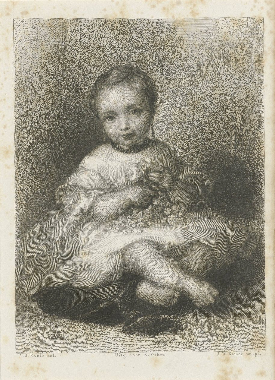 Portrait of an Unknown Girl by Johann Wilhelm Kaiser (I)