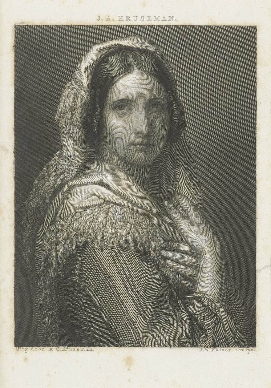 Portrait of an Unknown Woman by Johann Wilhelm Kaiser (I)