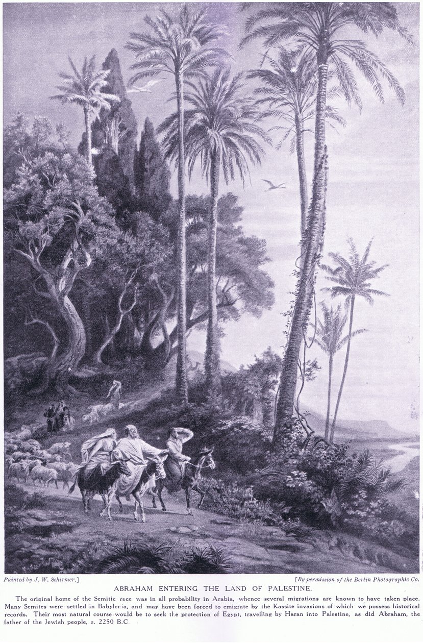 Abraham Enters the Land of Palestine 2250 BC by Johann Wilhelm Schirmer
