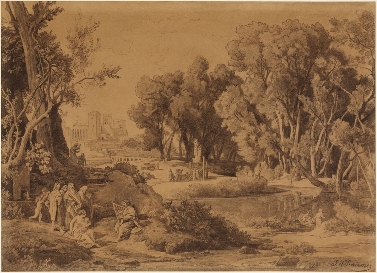 The Invention of the Arts in the Tribe of Cain (Genesis 4:20-22) by Johann Wilhelm Schirmer