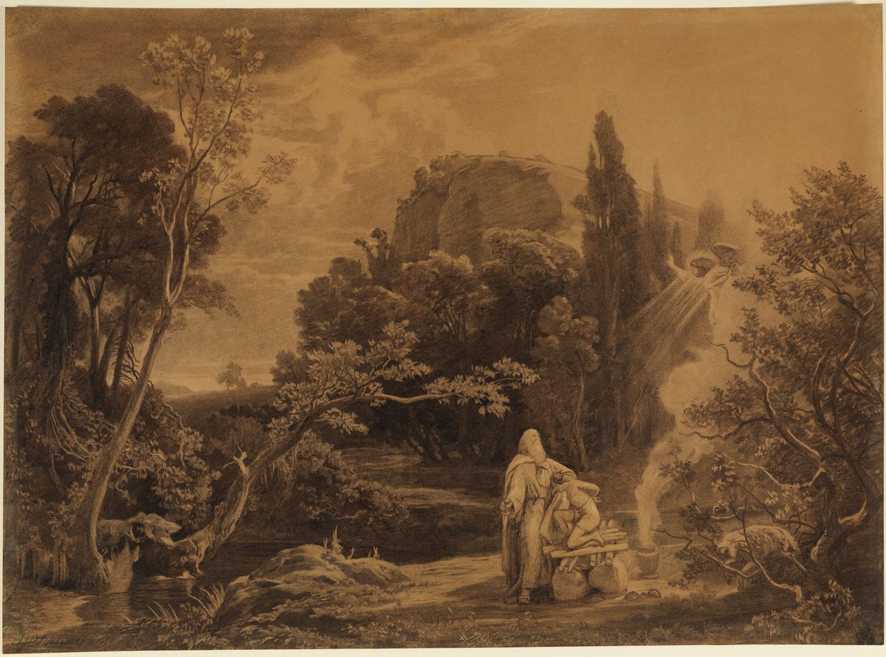 The Sacrifice of Isaac (Genesis 22:11-12) by Johann Wilhelm Schirmer