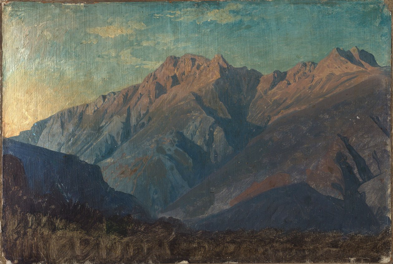 Rock Formation (Probably in Graubünden) by Johann Wilhelm Schirmer
