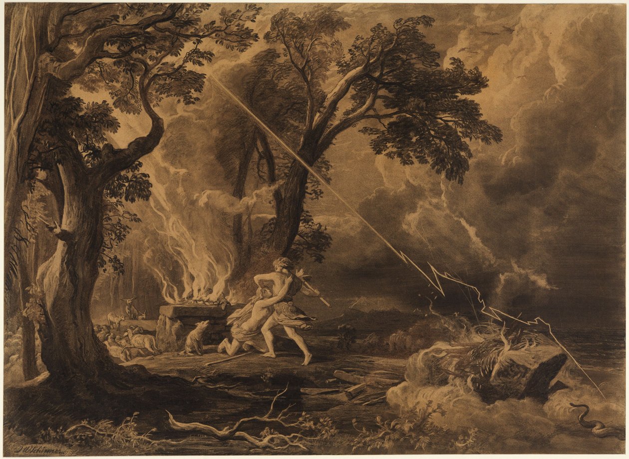 Cain Kills Abel (Genesis 4:8) by Johann Wilhelm Schirmer