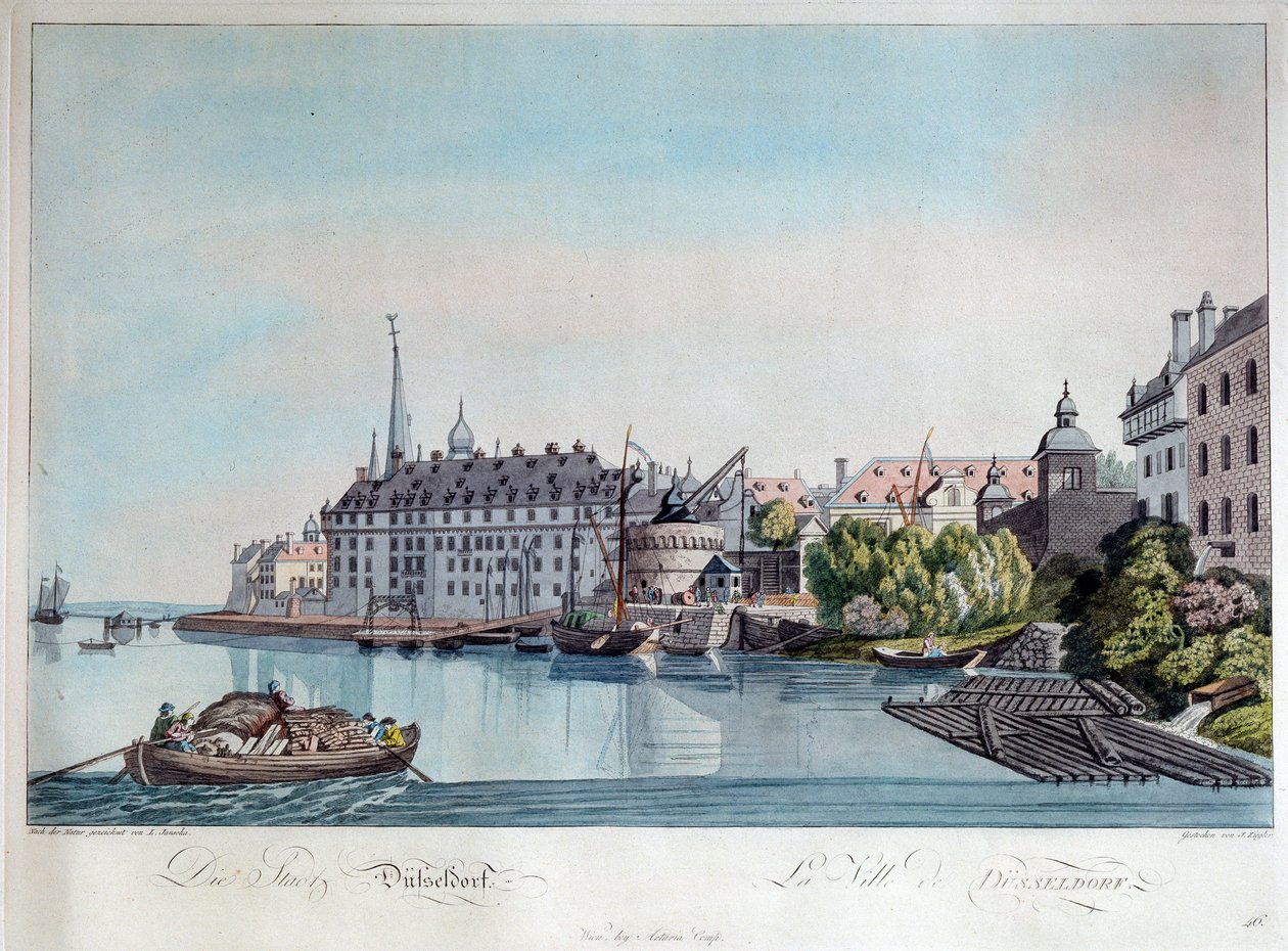 View of Düsseldorf before the French Bombardment on October 6th, 1794 by Johann Ziegler