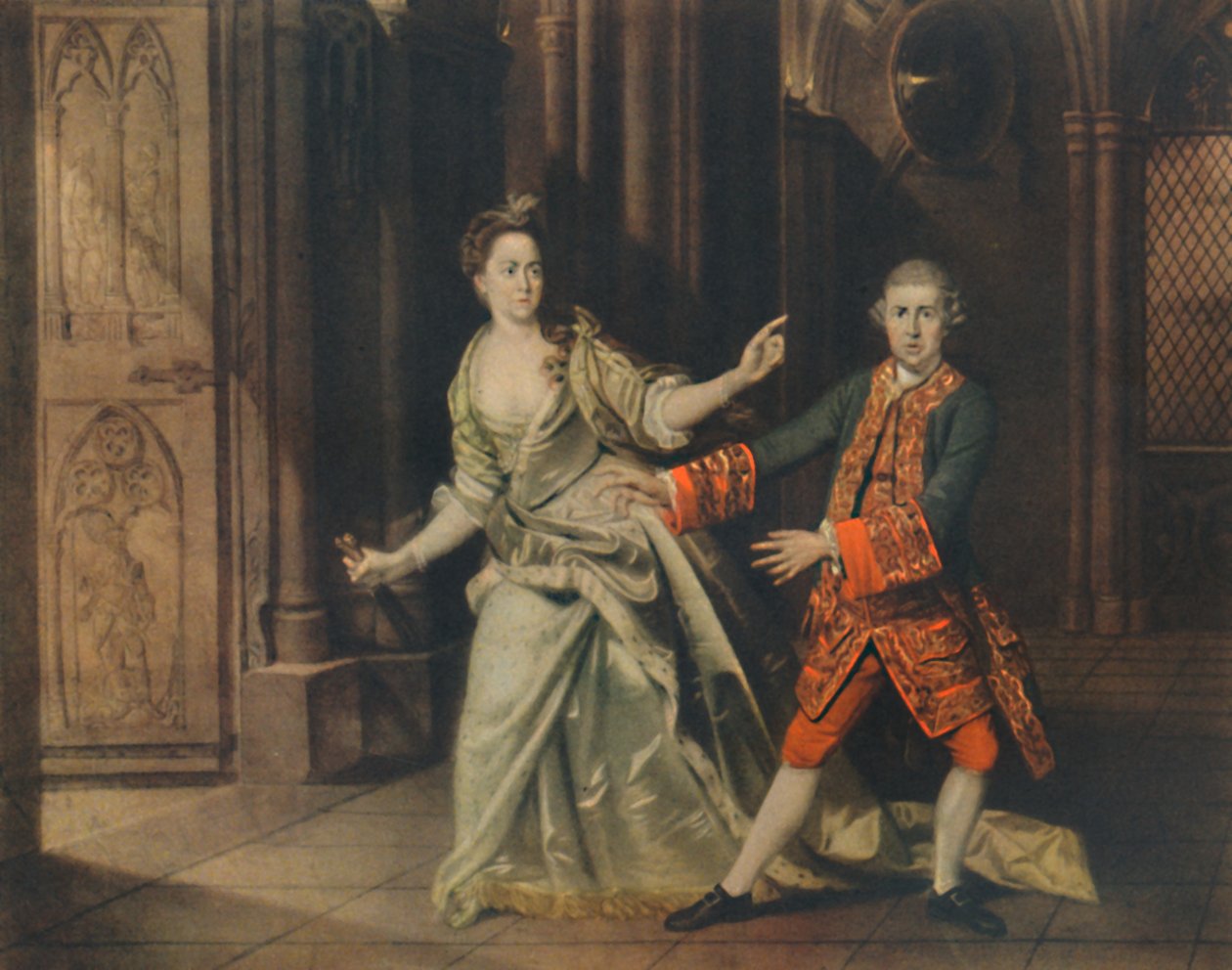 David Garrick and Mrs. Pritchard as Macbeth and Lady Macbeth by Johan Joseph Zoffany