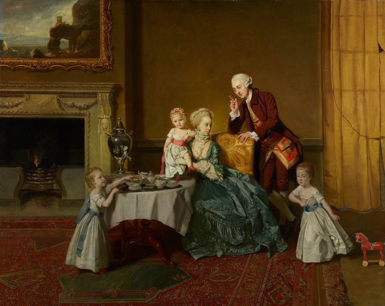John, Fourteenth Lord Willoughby de Broke, and His Family, c.1766 by Johan Joseph Zoffany