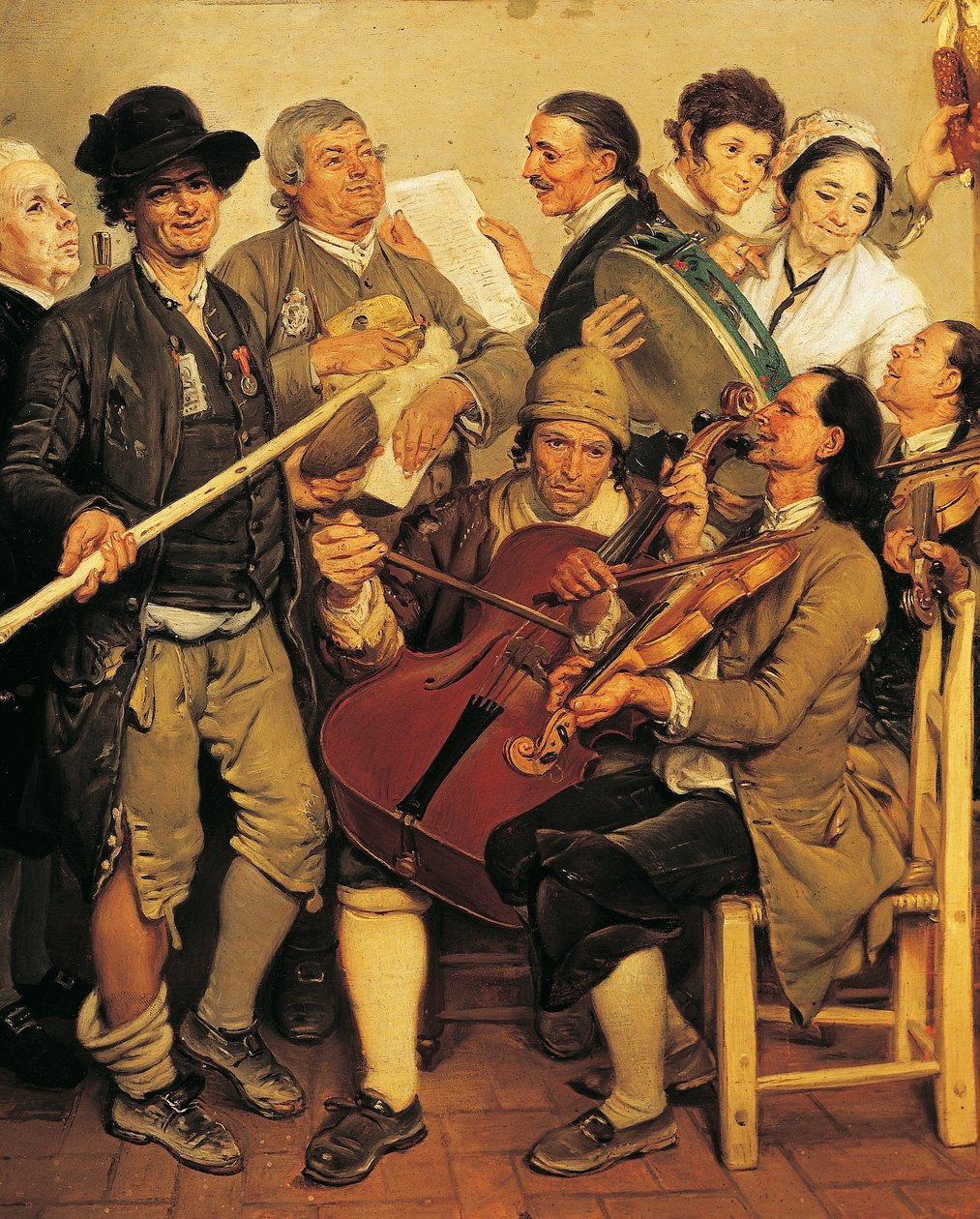 Scartocciata (musicians at festival for harvest of maize near Parma) by Johann Zoffany