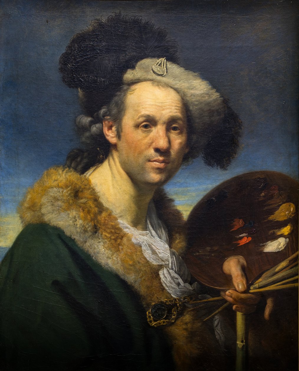 Self-Portrait with Palette by Johann Zoffany