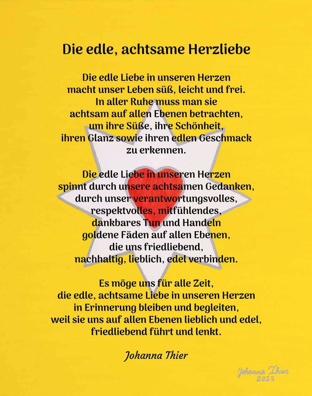 Die edle, achtsame Herzliebe - Version 1 by Johanna Thier