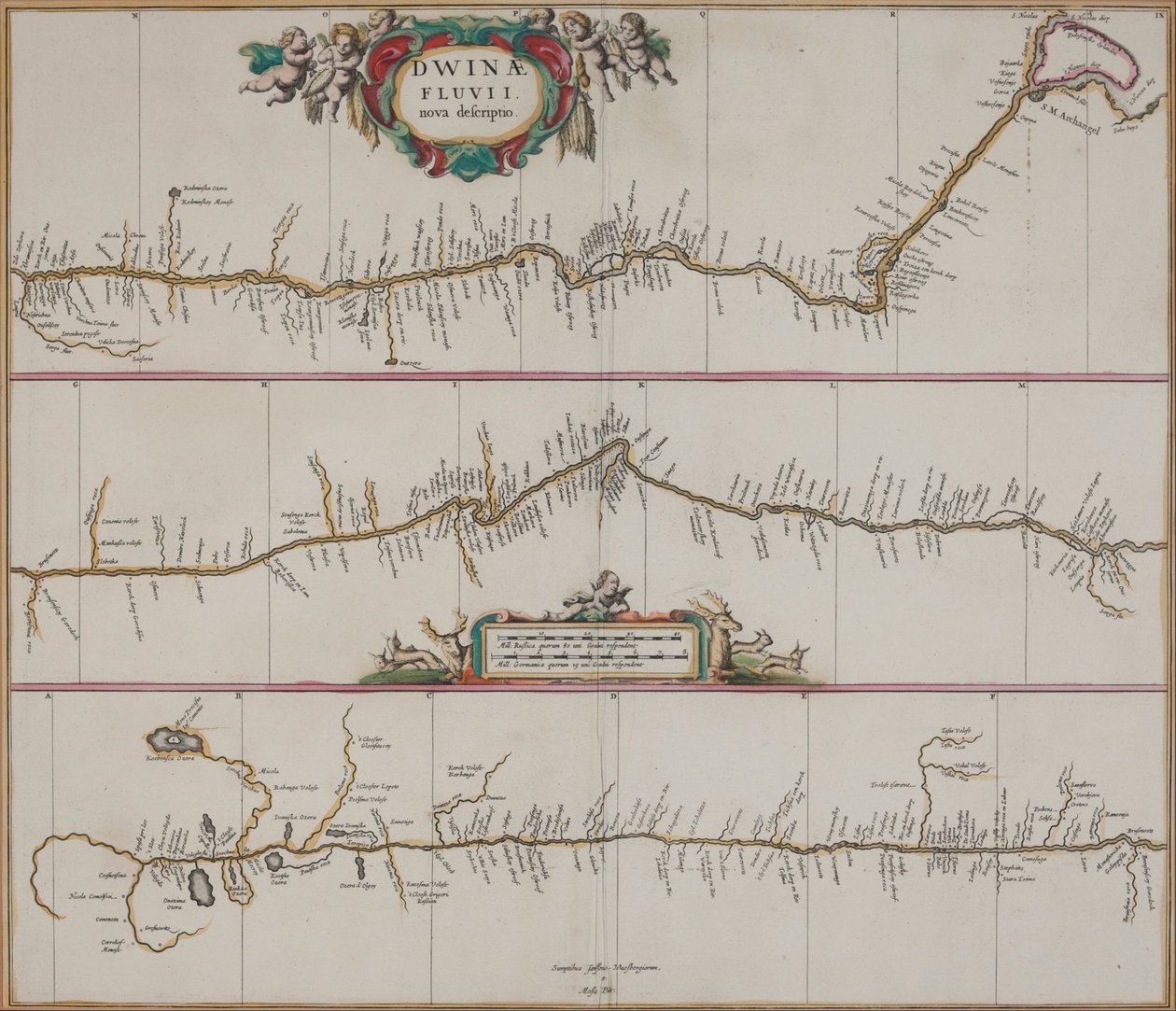 A New Description of the Dvina River by Johannes Janssonius Waasbergen