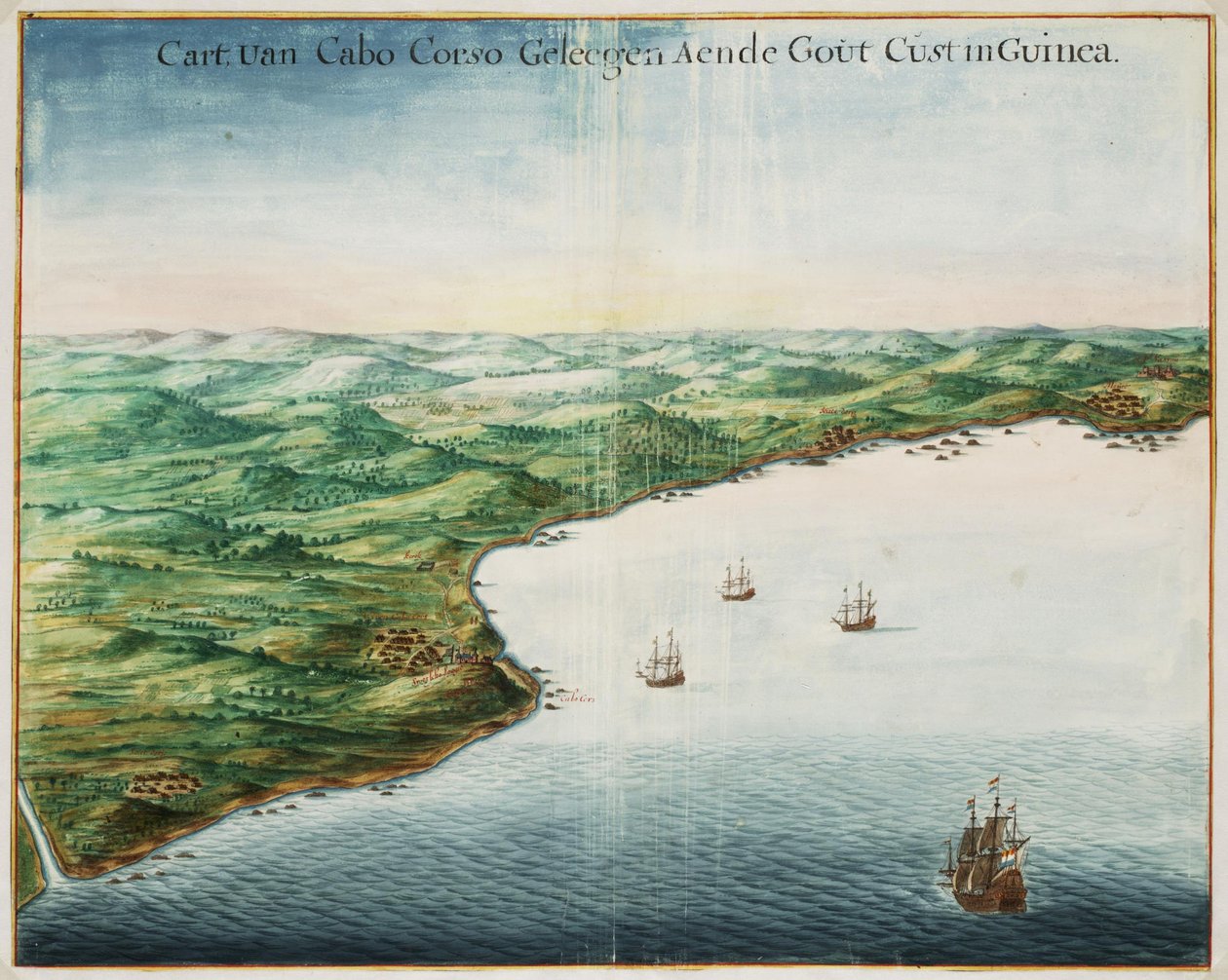 View of Cabo Corso on the Gold Coast by Johannes Vingboons
