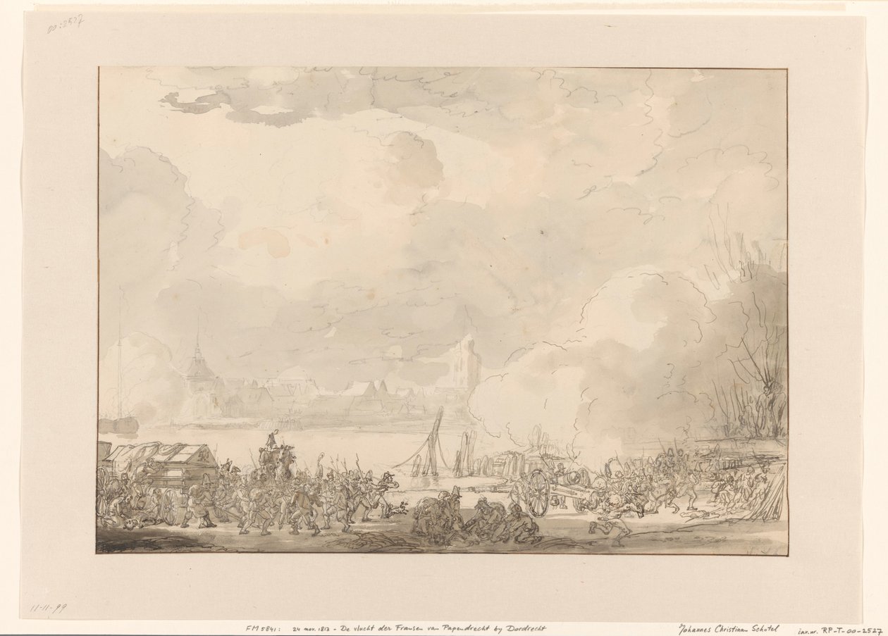 Flight of the French from Papendrecht, 1813 by Johannes Christiaan Schotel
