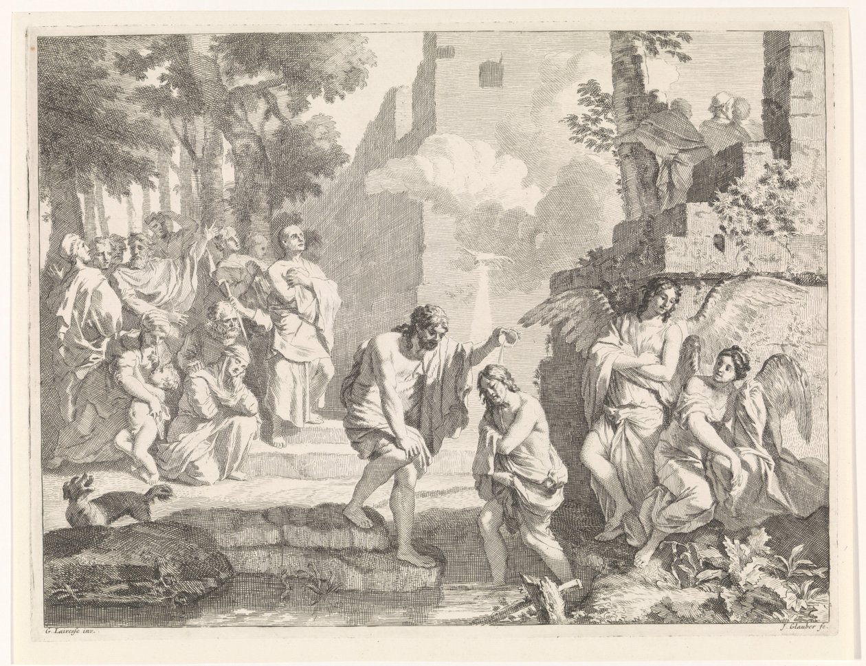 Baptism of Christ (Biblical, Mythological, and Allegorical Representations) by Johannes Glauber