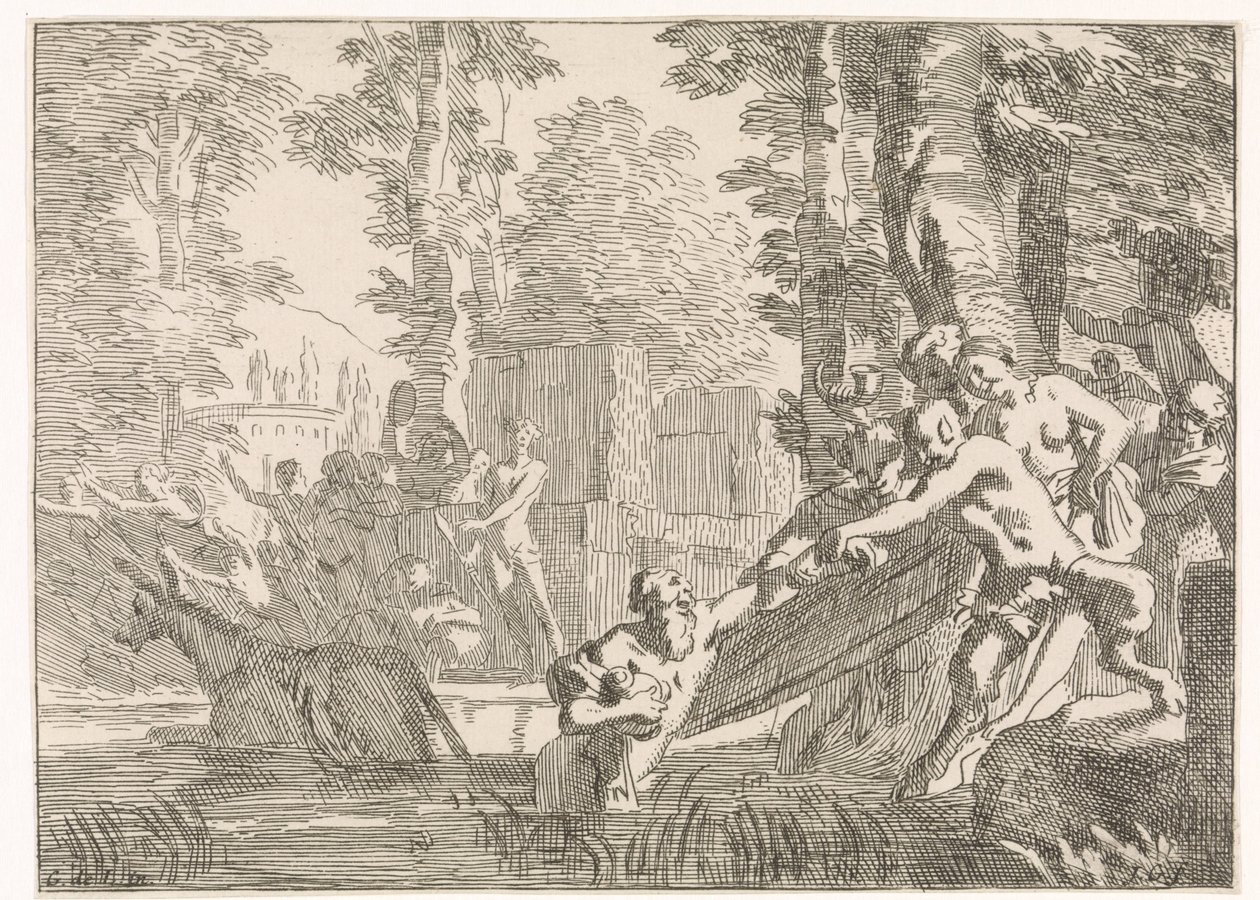 Silenus Being Pulled from the Water by Johannes Glauber
