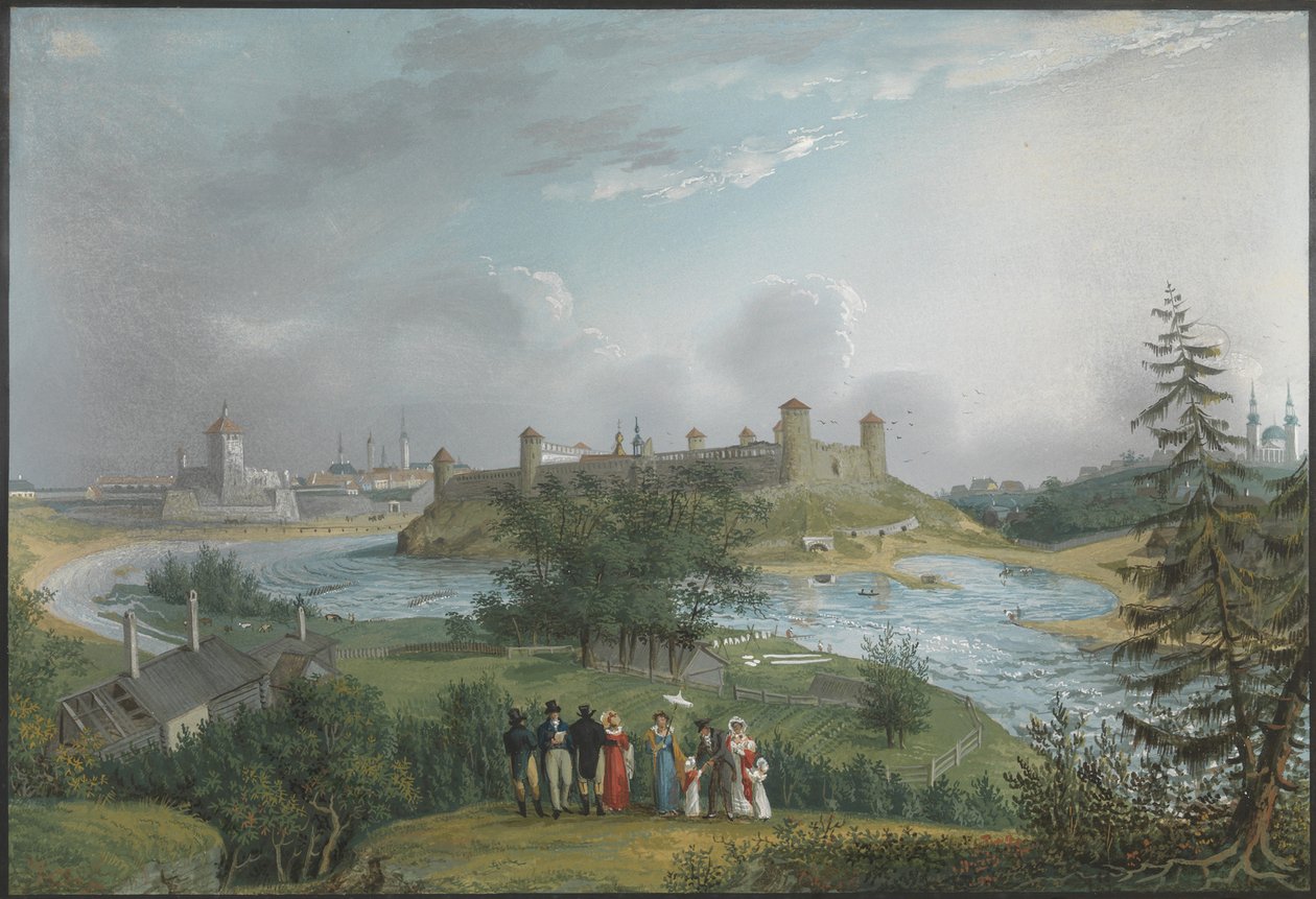 View of the Ivangorod Fortress by Johannes Hau