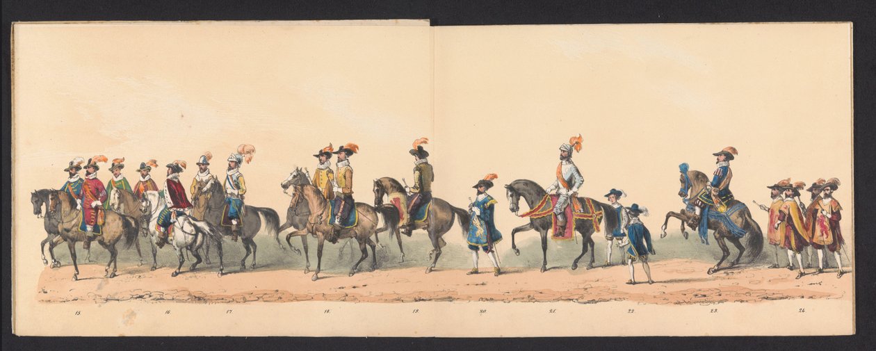 Historical Parade by Students of the Groningen University, 1850 (plate 3) by Johannes Hermanus van de Weijer