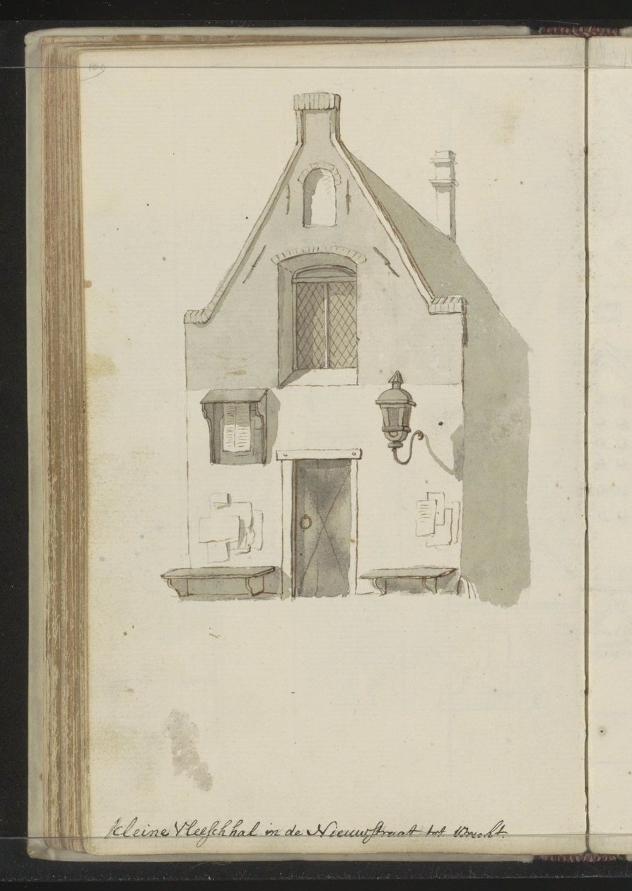 Facade of the Kleine Vleeshal on Lange Nieuwstraat in Utrecht by Johannes Huibert Prins