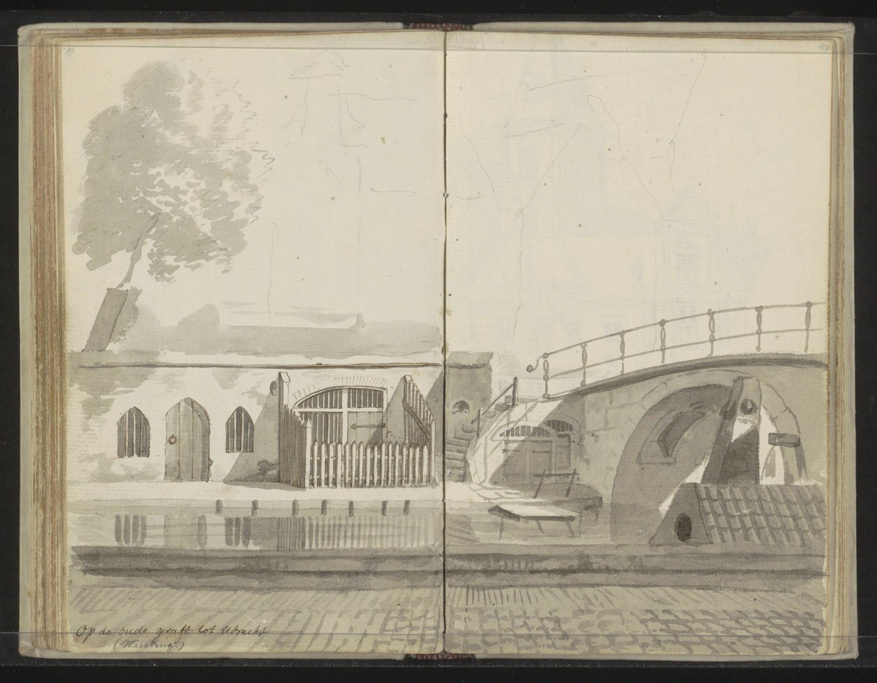 Weesbrug over de Oudegracht in Utrecht by Johannes Huibert Prins