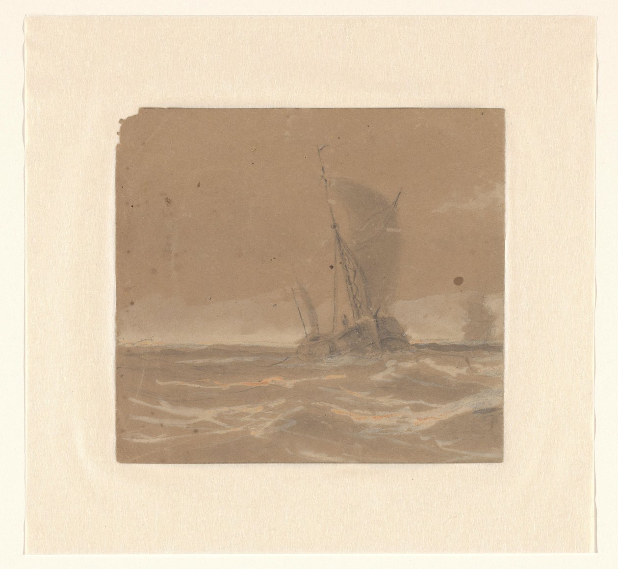Sailing Fishing Boat by Johannes Huygens (signed by artist)