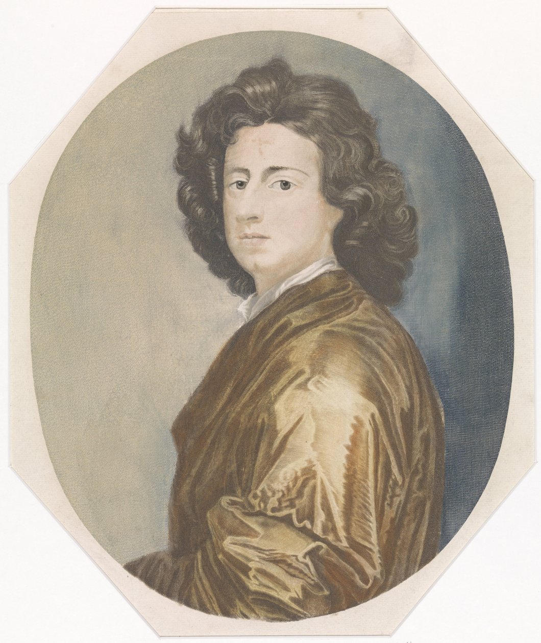 Portrait of the Painter Gottfried Kneller by Johannes Jacobsz van den Aveele (attributed to)