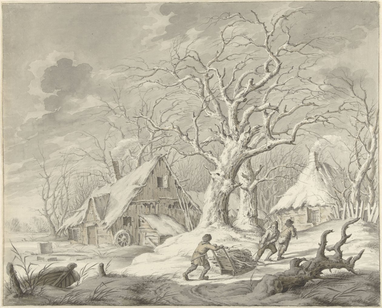 Winter Landscape by Johannes Jelgerhuis