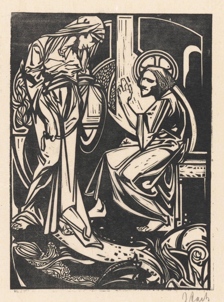 Christ and the Samaritan Woman by Johannes Josephus Aarts (signed by artist)