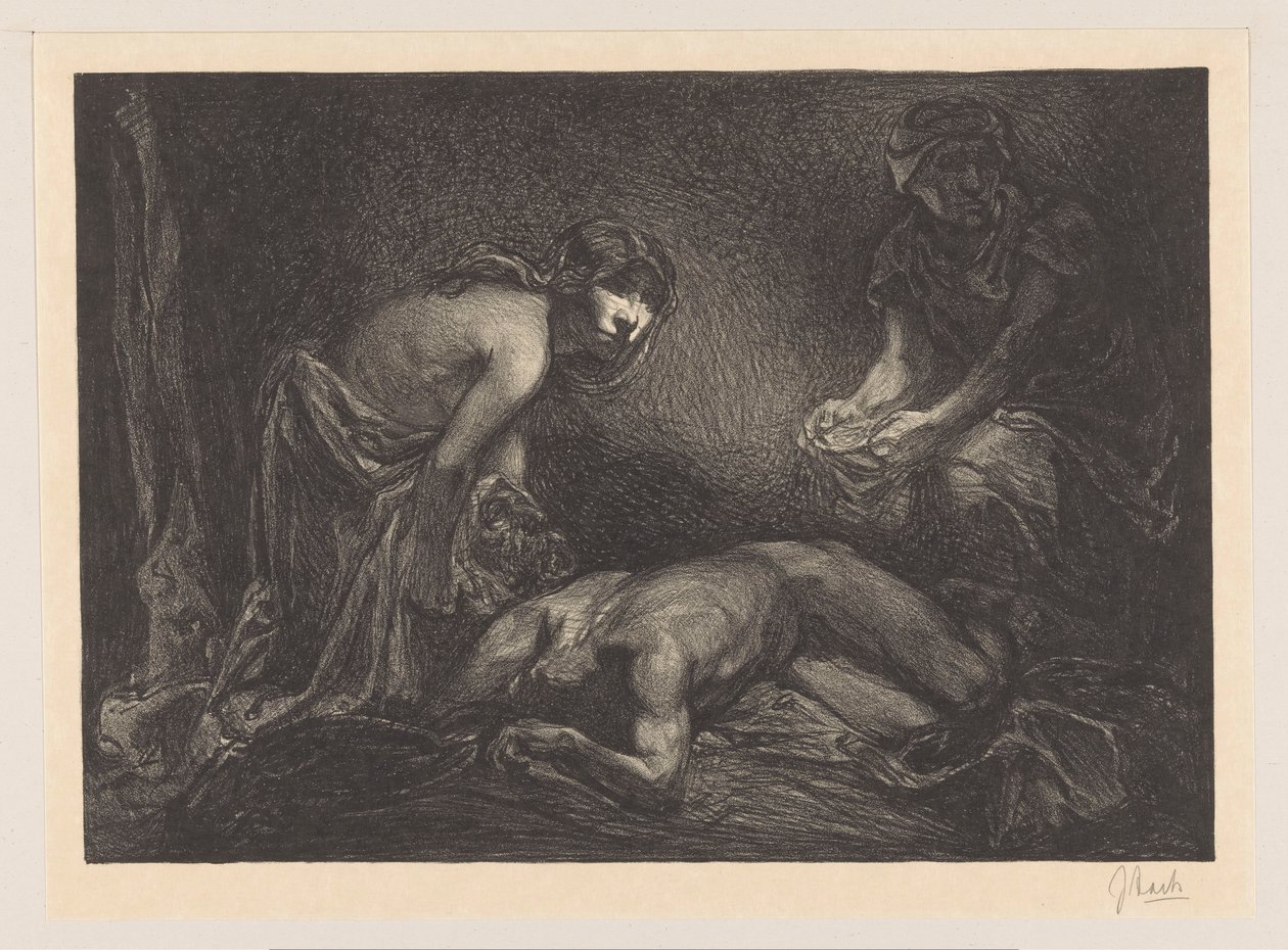 Judith and Maidservant with the Head and Body of Holofernes by Johannes Josephus Aarts (signed by artist)