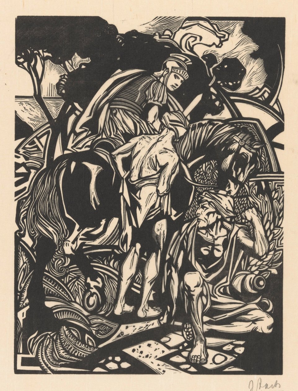 Roman Horseman on Horseback by Johannes Josephus Aarts (signed by artist)