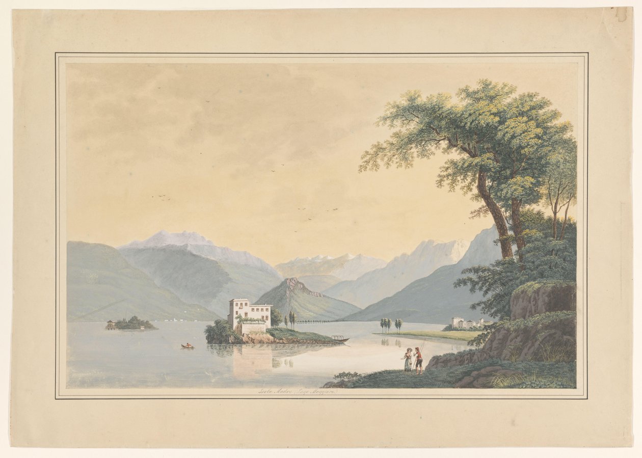 View of Isola Madre in Lago Maggiore by Johannes Josephus Aarts