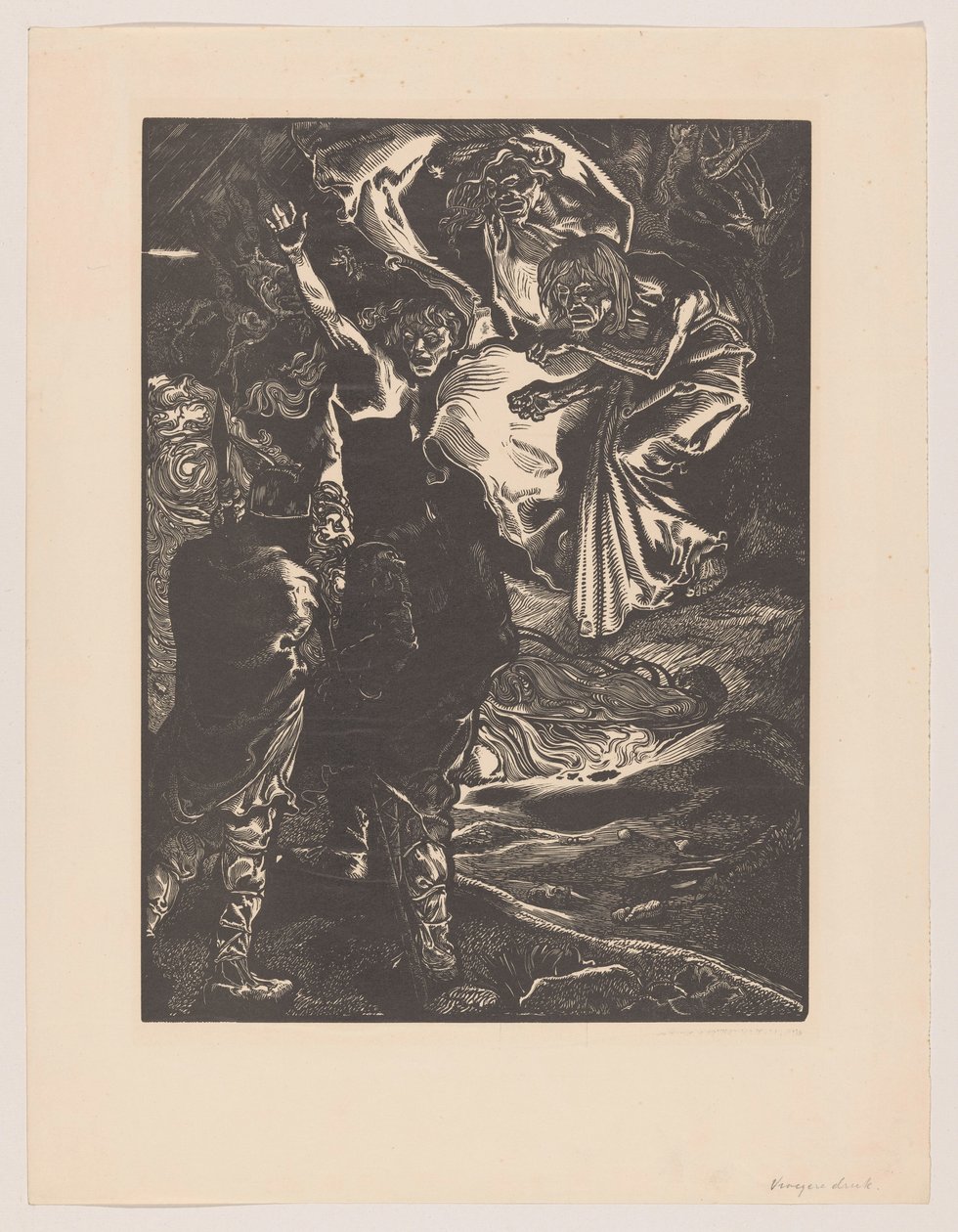 Macbeth and Banquo Meet the Three Witches by Johannes Josephus Aarts