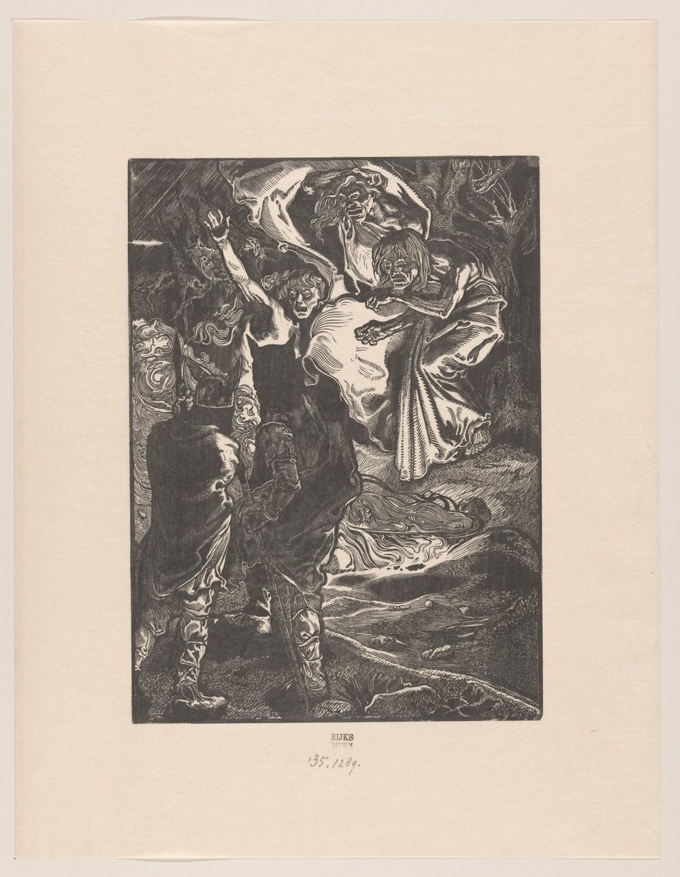 Macbeth and Banquo Meet the Three Witches by Johannes Josephus Aarts