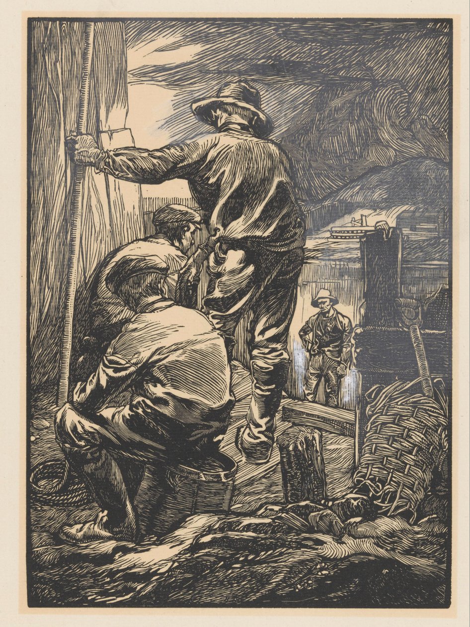 Four Workers by the Water by Johannes Josephus Aarts