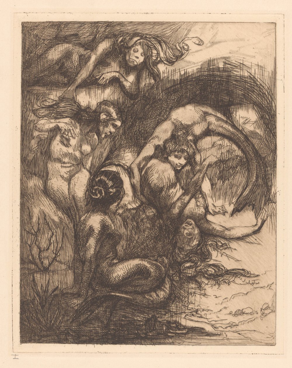 Five Mermaids by Johannes Josephus Aarts