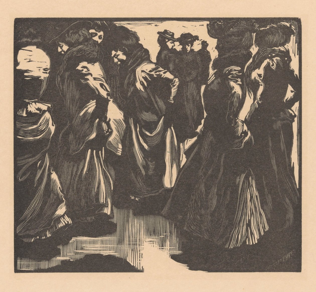 Women in the Rain by Johannes Josephus Aarts