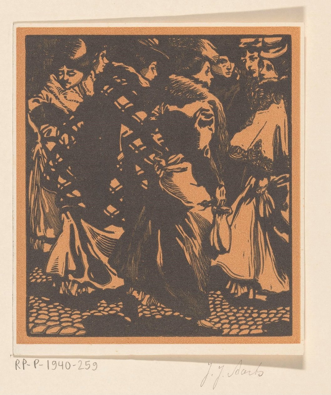 Seven Women on the Street by Johannes Josephus Aarts