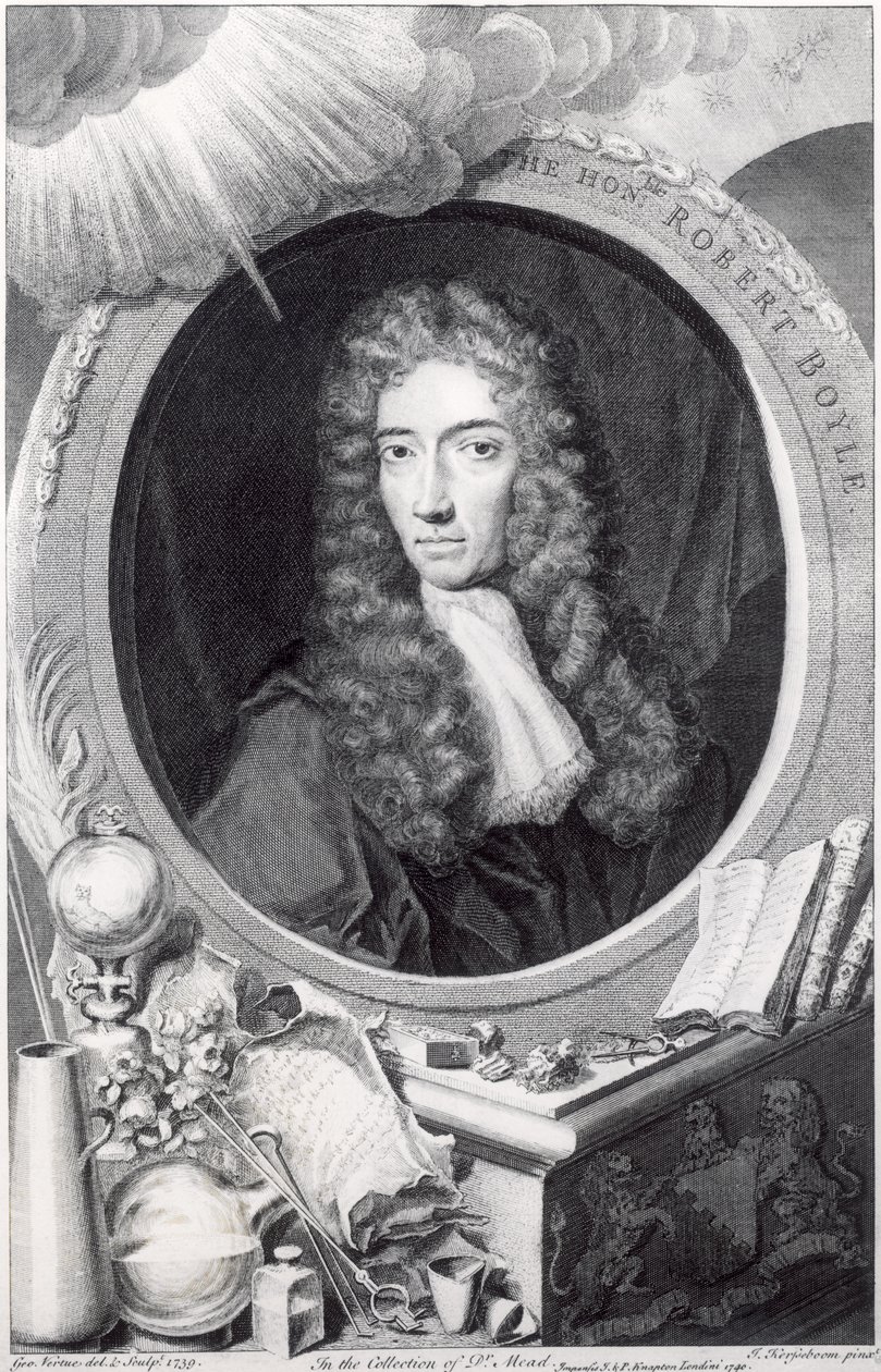 Portrait of the Honorable Robert Boyle, Engraved by George Vertue, 1749 by Johannes Kerseboom