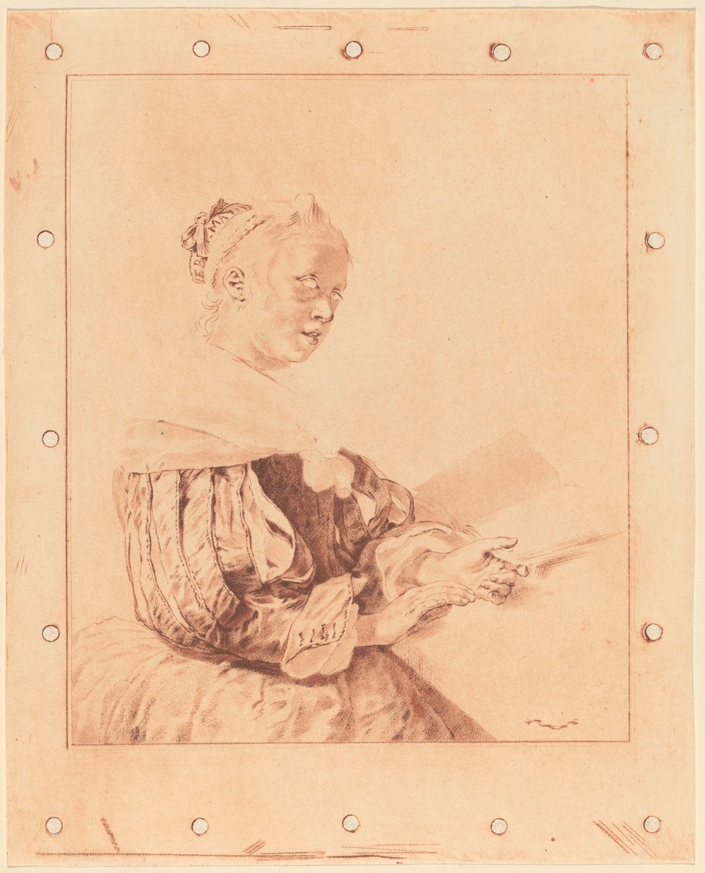 Young Girl at the Keyboard, 1767 by Johannes Kornlein