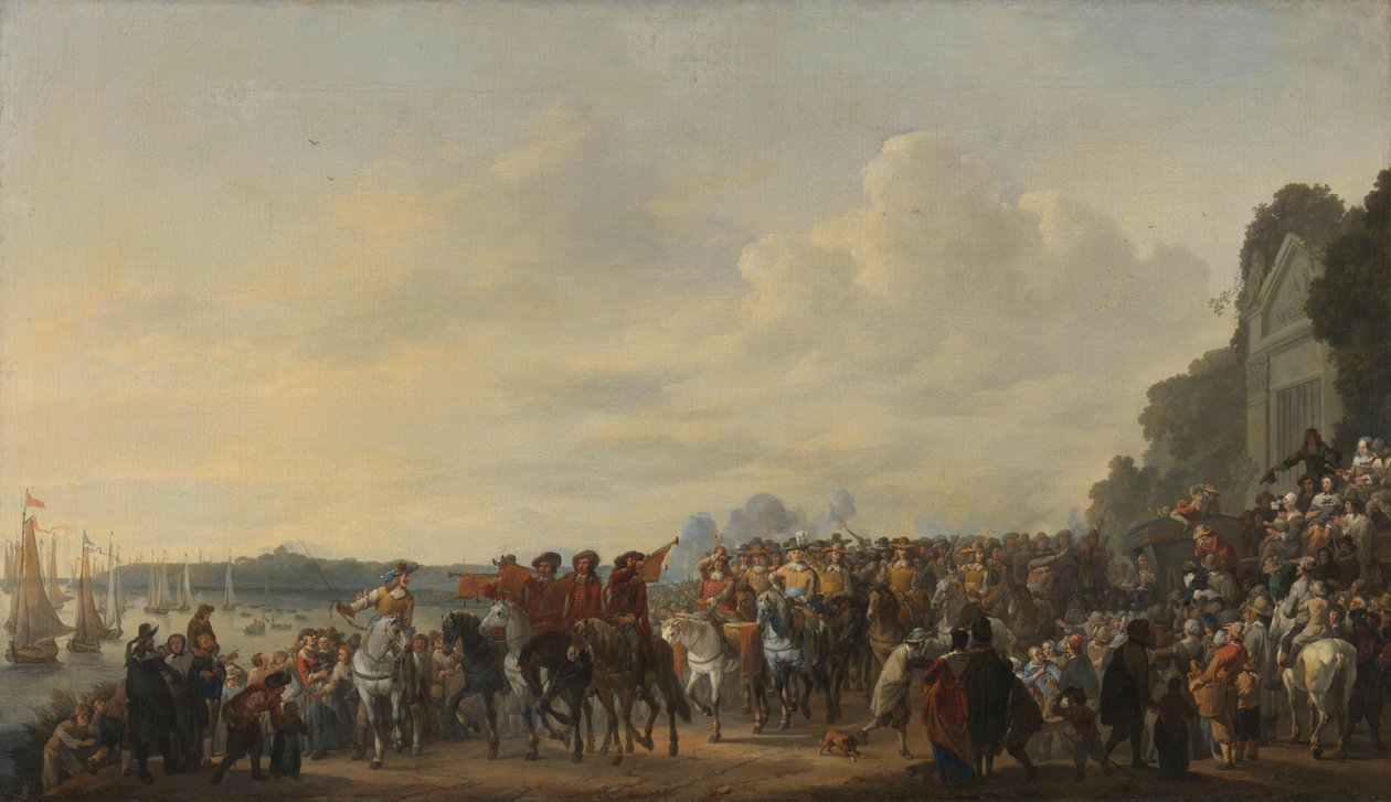 Arrival of Prince William II at the Estate Welna during the Attack on Amsterdam by Johannes Lingelbach