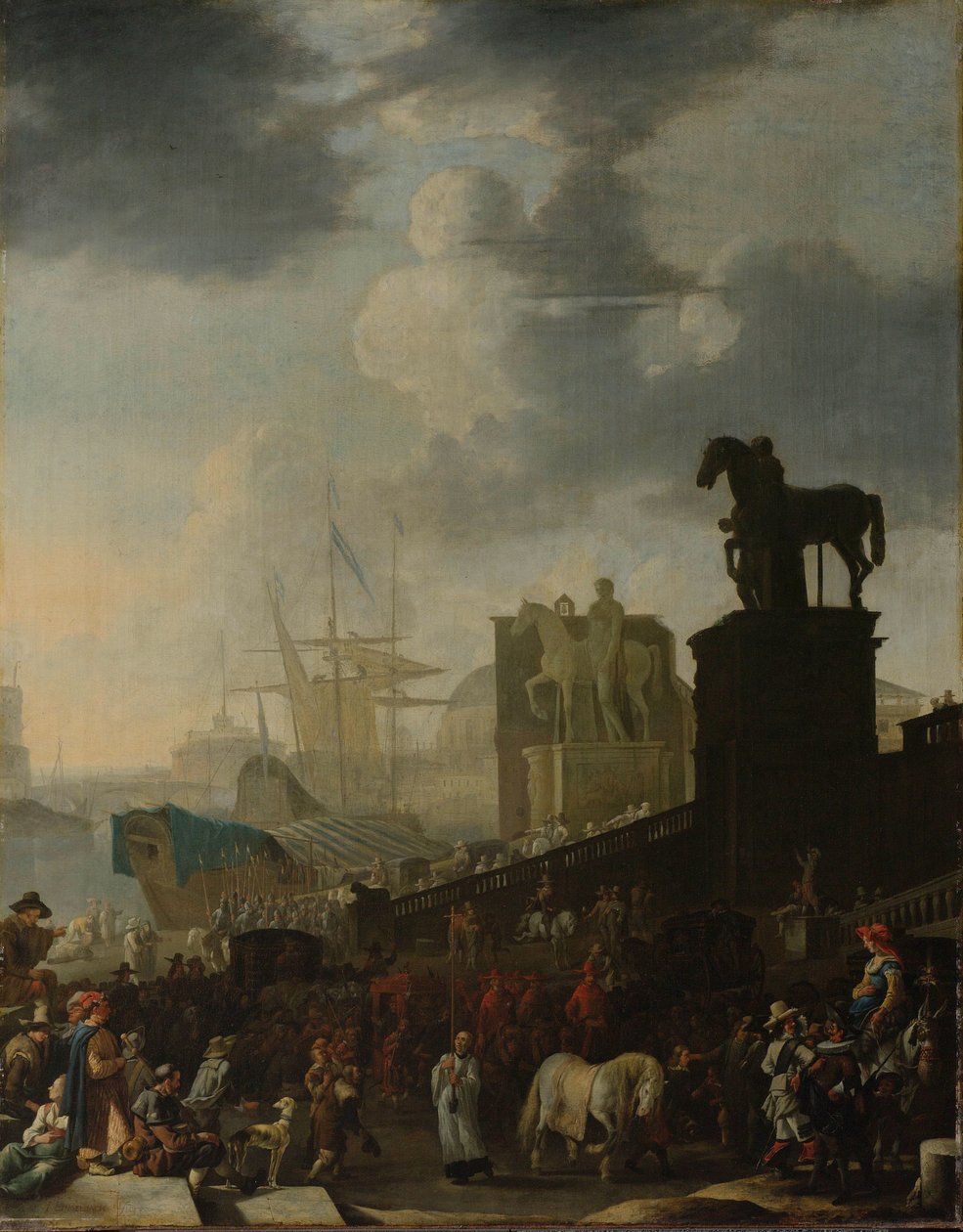 The Climbing of the Capitol with the Grey Horse of the Newly Elected Pope by Johannes Lingelbach